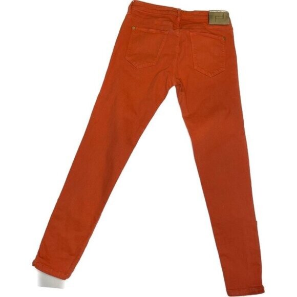 Porsche Design Women’s Jeans Orange Skinny Mid Rise Ankle Slim 30x26 - Picture 3 of 13